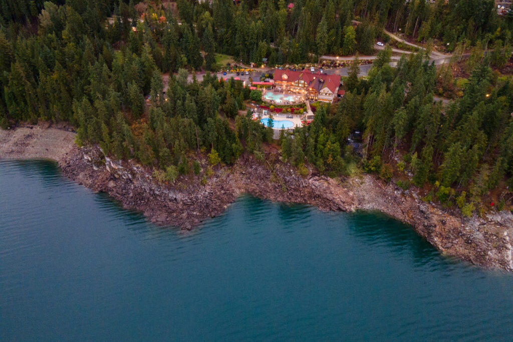 Halcyon Hot Springs north of Nakusp, BC