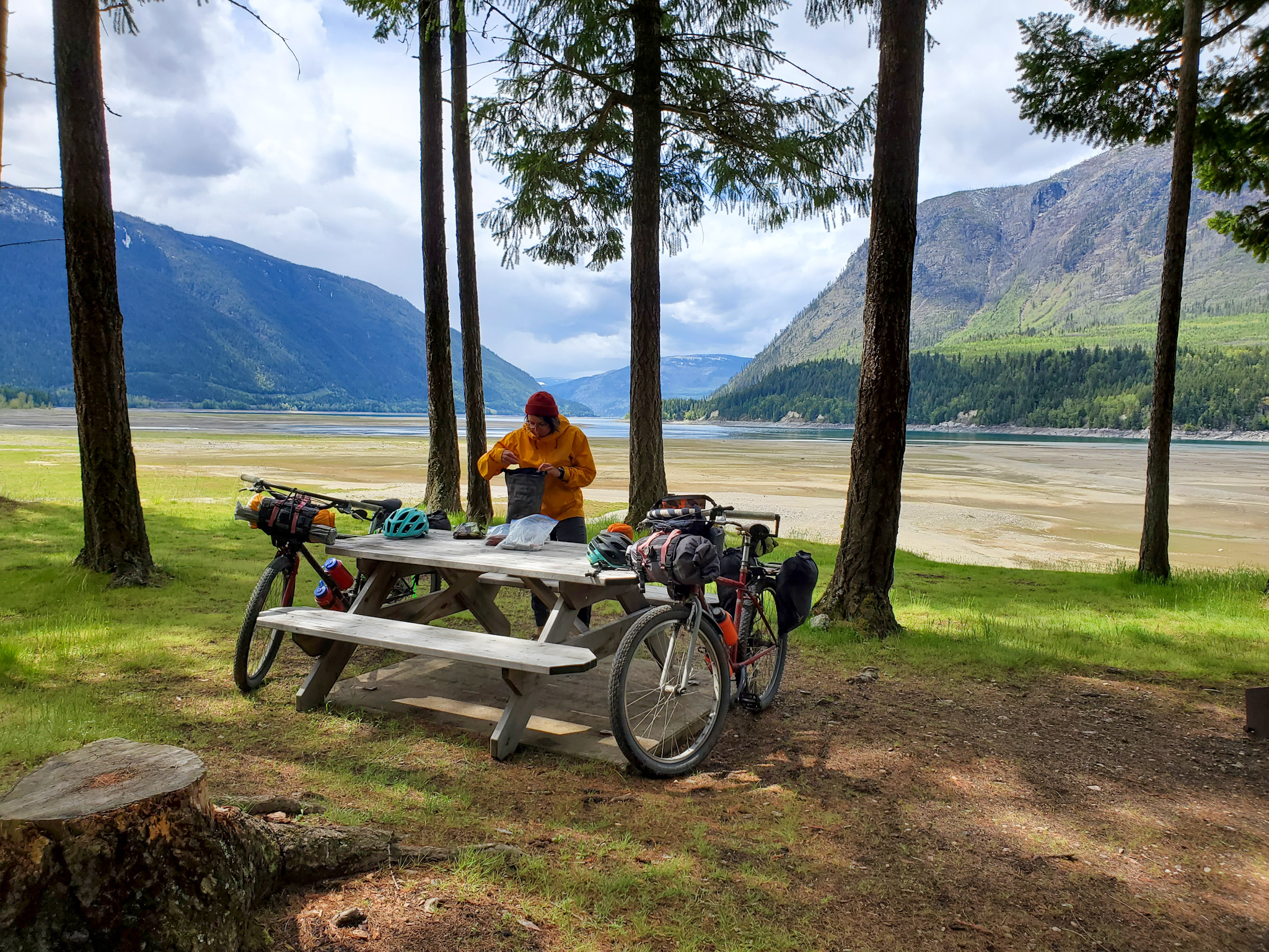 Camping at Burton Historical Campground, Arrow Lakes, BC